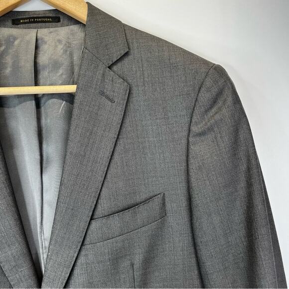 Vitale Barberis Canonico Wool two button blazer gray - 42 - Picture 3 of 12